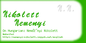 nikolett nemenyi business card